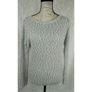 Bershka Open Knit Keyhole Back Sweater Size Medium